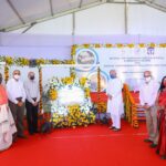 Foundation stone laid for the Bagchi-Karunashraya Palliative Care Center in Odisha Shri Naveen Patnaik, Honb'le Chief Minister of Odisha, along with Mr and Mrs Bagchi and Team Karunashraya