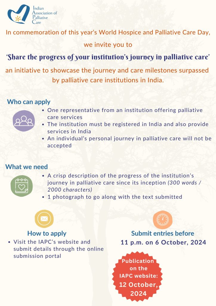 Share the Progress of Your Institution's Journey in Palliative Care - I ...
